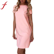 Summer Womens Dress Sexy Backless Solid Bodycon Short Sleeve Dress Ladies Party Evening Mini Dress Femininas