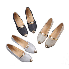 Spring autumn pointy flat-bottomed shoes soft end comfort bean shoes